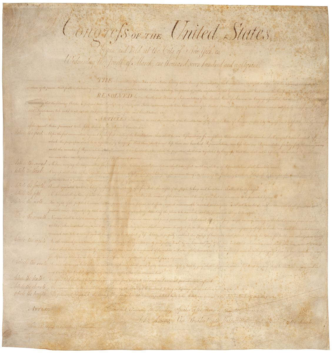 Bill of Rights Reference Poster / Anchor Chart