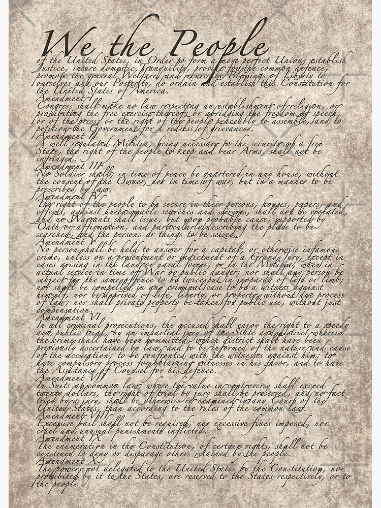 Wallbuddy The Constitution of the United States of America Classroom Poster  Unframed Declaration of Independence US Constitution and Invoice Rights ...