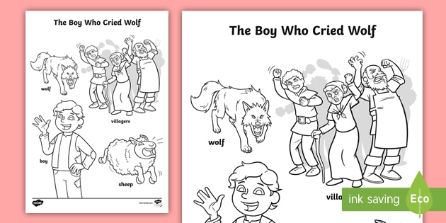 printable version of the boy who cried wolf