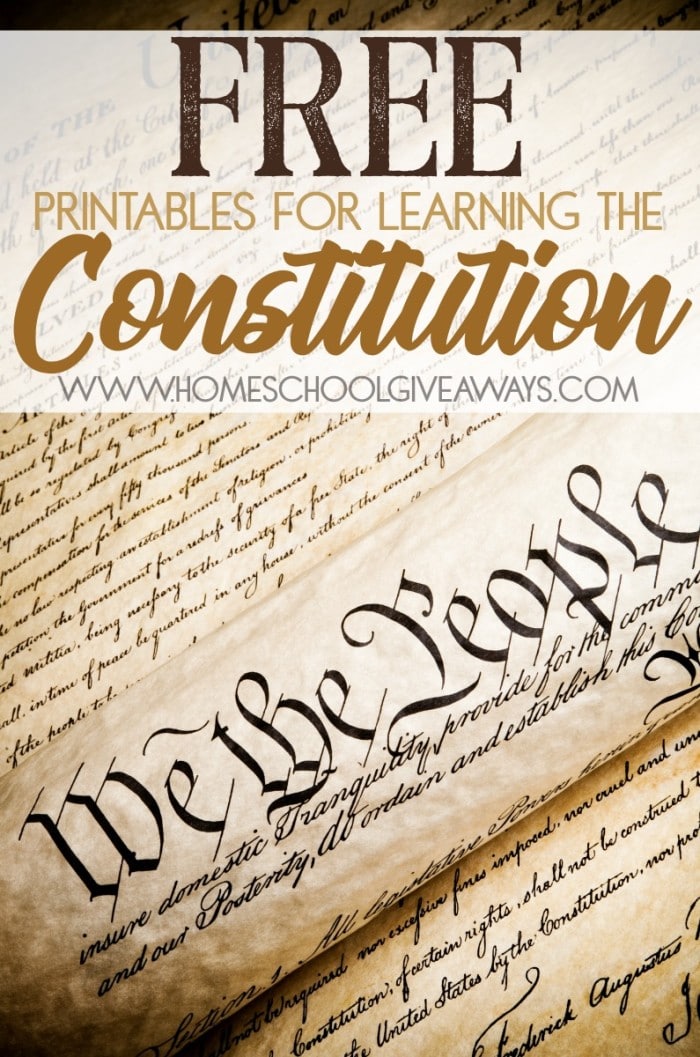 FREE Printable Constitution Activities | Free Homeschool Deals ©