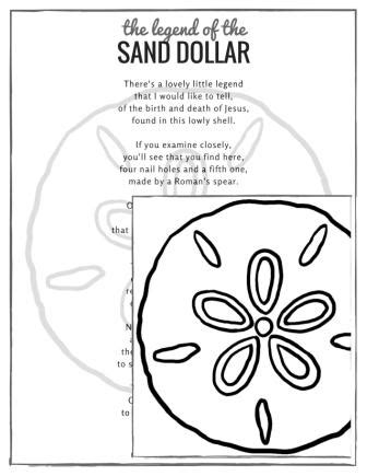printable version of the legend of the sand dollar