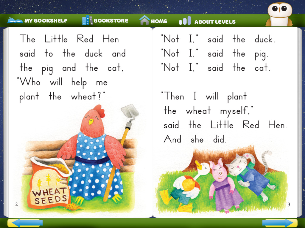 printable version of the little red hen