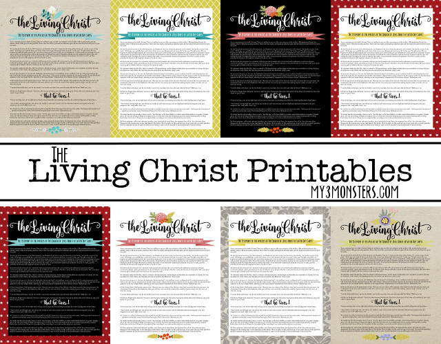 printable version of the living christ