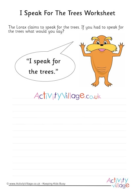 printable version of the lorax