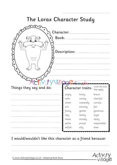 printable version of the lorax