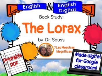 The Lorax (PDF &  Google Slides) Printable and Digital