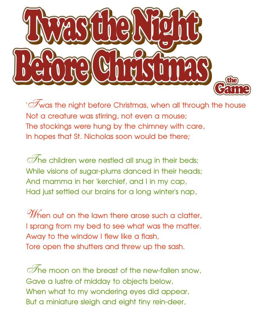 twas-the-night-before-christmas-christmas-party-game-free-worksheets-library for Poem Free Printable Twas The Night Before Christmas Words Twas the Night Before Christmas ~ Christmas Party Game ~ Free ... - Worksheets Library for Poem Free Printable Twas The Night Before Christmas Words