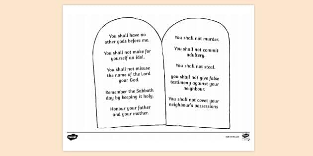 printable version of the ten commandments