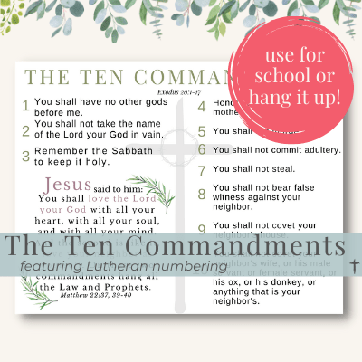 Teach the Ten Commandments to Kids