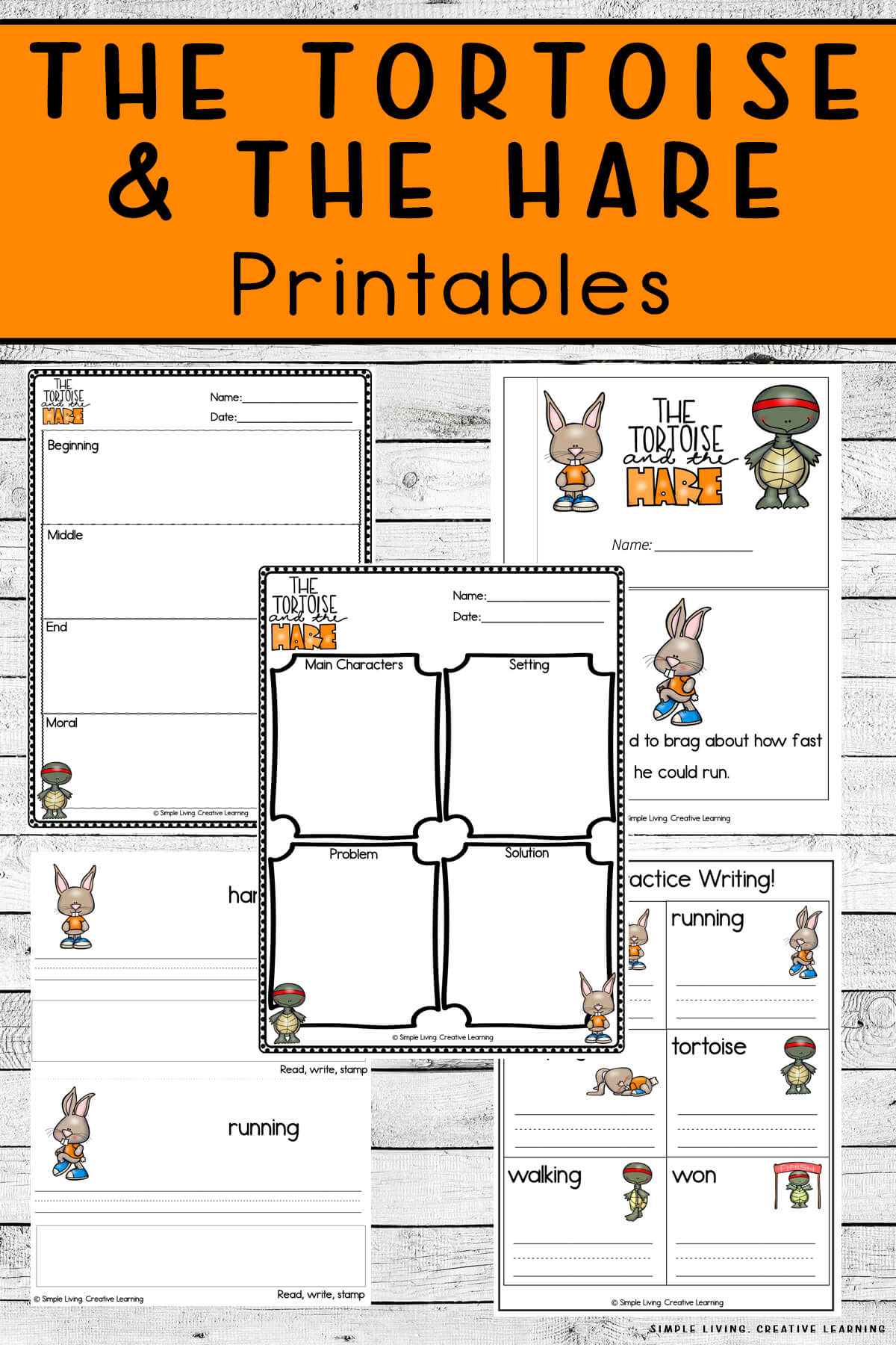 printable version of the tortoise and the hare
