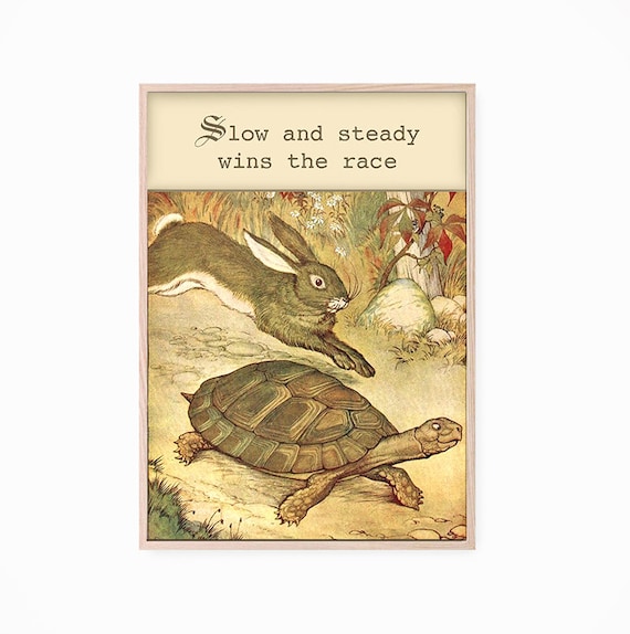 Printable Instant Download, Tortoise and Hare, Slow and Steady ...