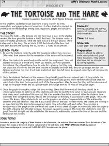 printable version of the tortoise and the hare