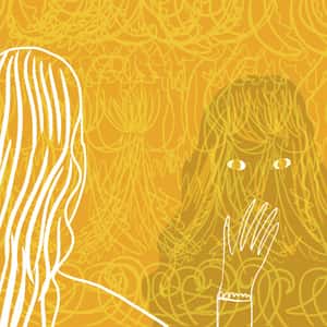 Trailing Laurissa Pale Ochre Yellow Wallpaper