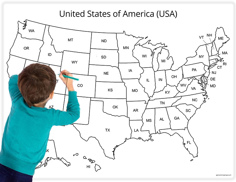 printable version of usa map