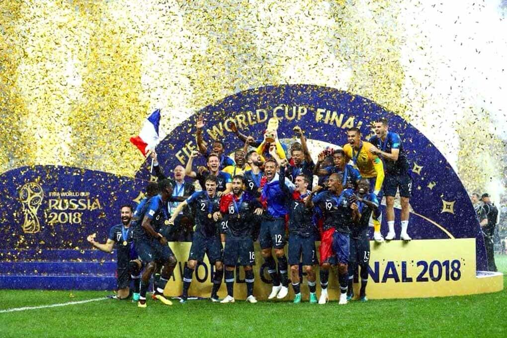 France Francaise football FIFA World Cup winners Russia 2018 Photograph  Print