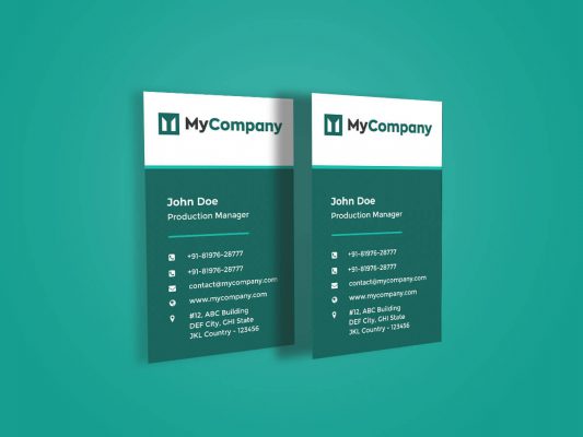 printable vertical business cards