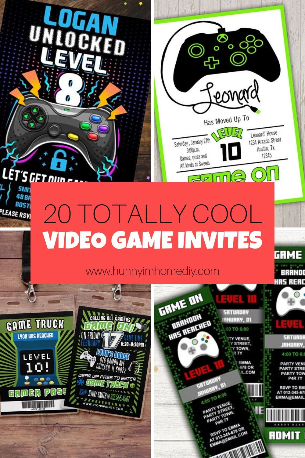 20 Awesome Video Game Party Invitations |