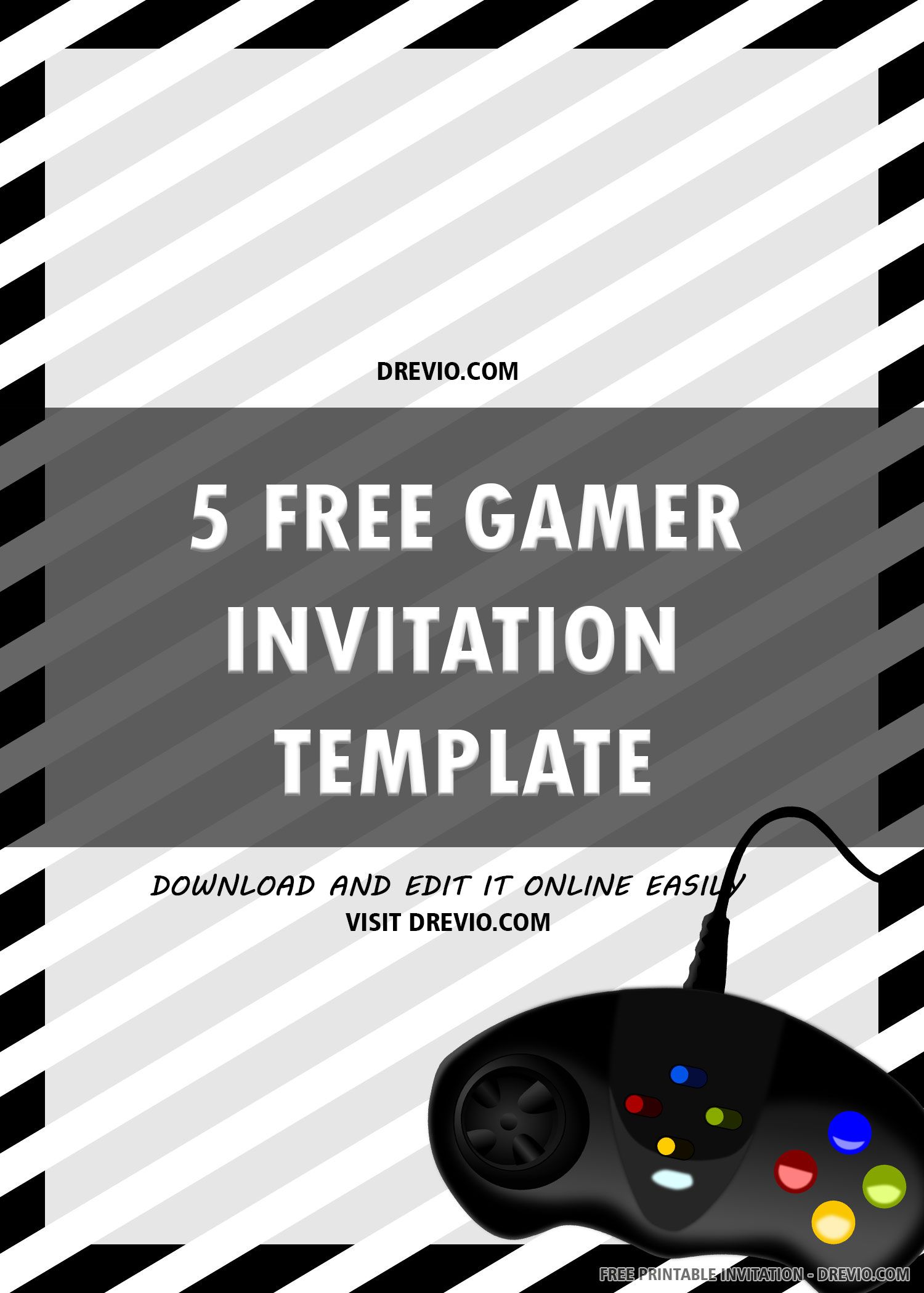 printable video game party invitations