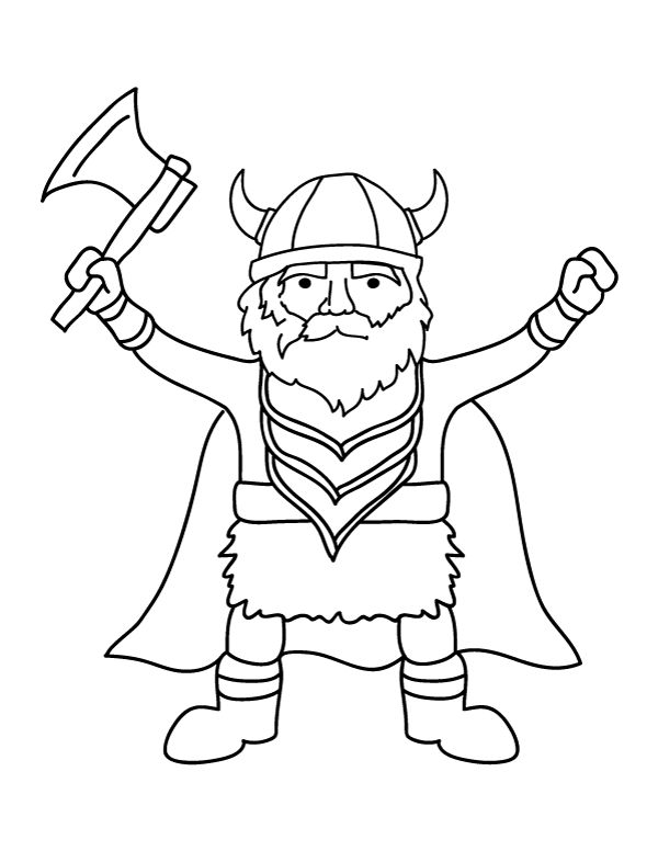 Printable Viking Coloring Page