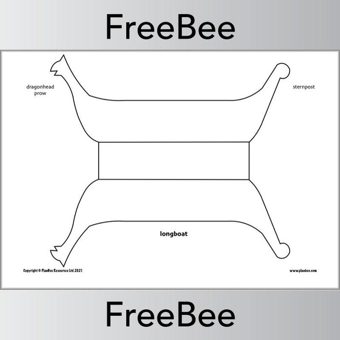 FREE Viking Longboat Template Printables by PlanBee
