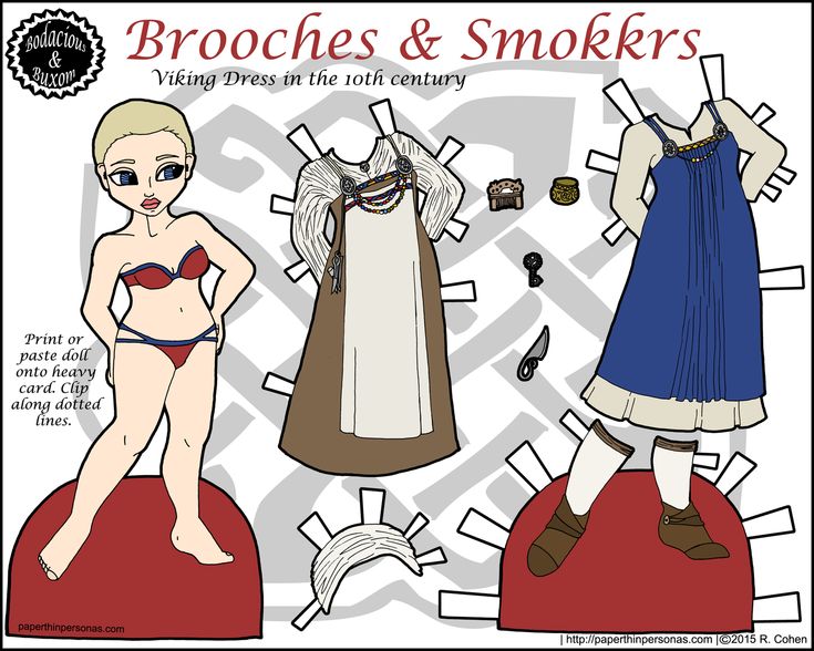 Brooches and Smokkr: A Viking Paper Doll