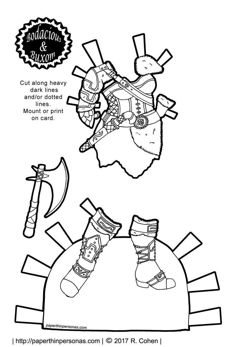 printable viking paper dolls