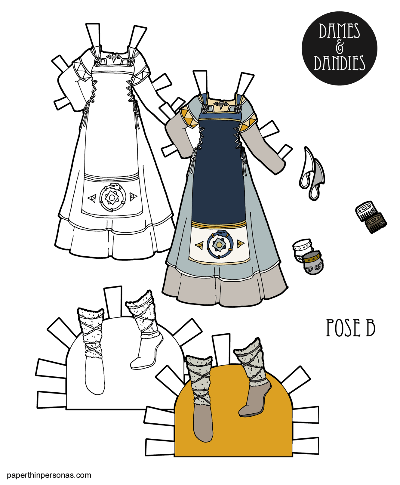 printable viking paper dolls