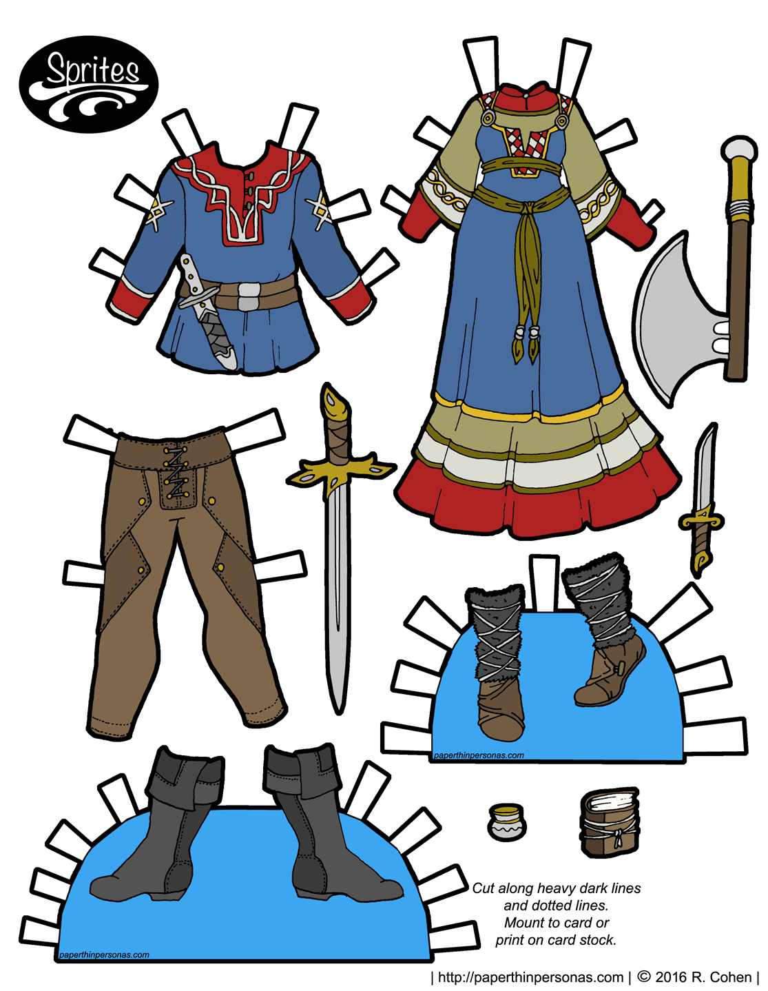 printable viking paper dolls