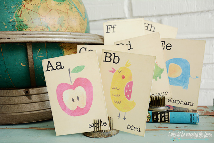 Free Printable Vintage Flash Cards | i should be mopping the floor