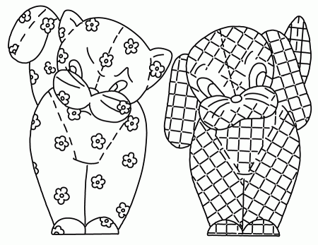 Vintage Kitschy Animals Free Embroidery Pattern @ Vintage Fangirl