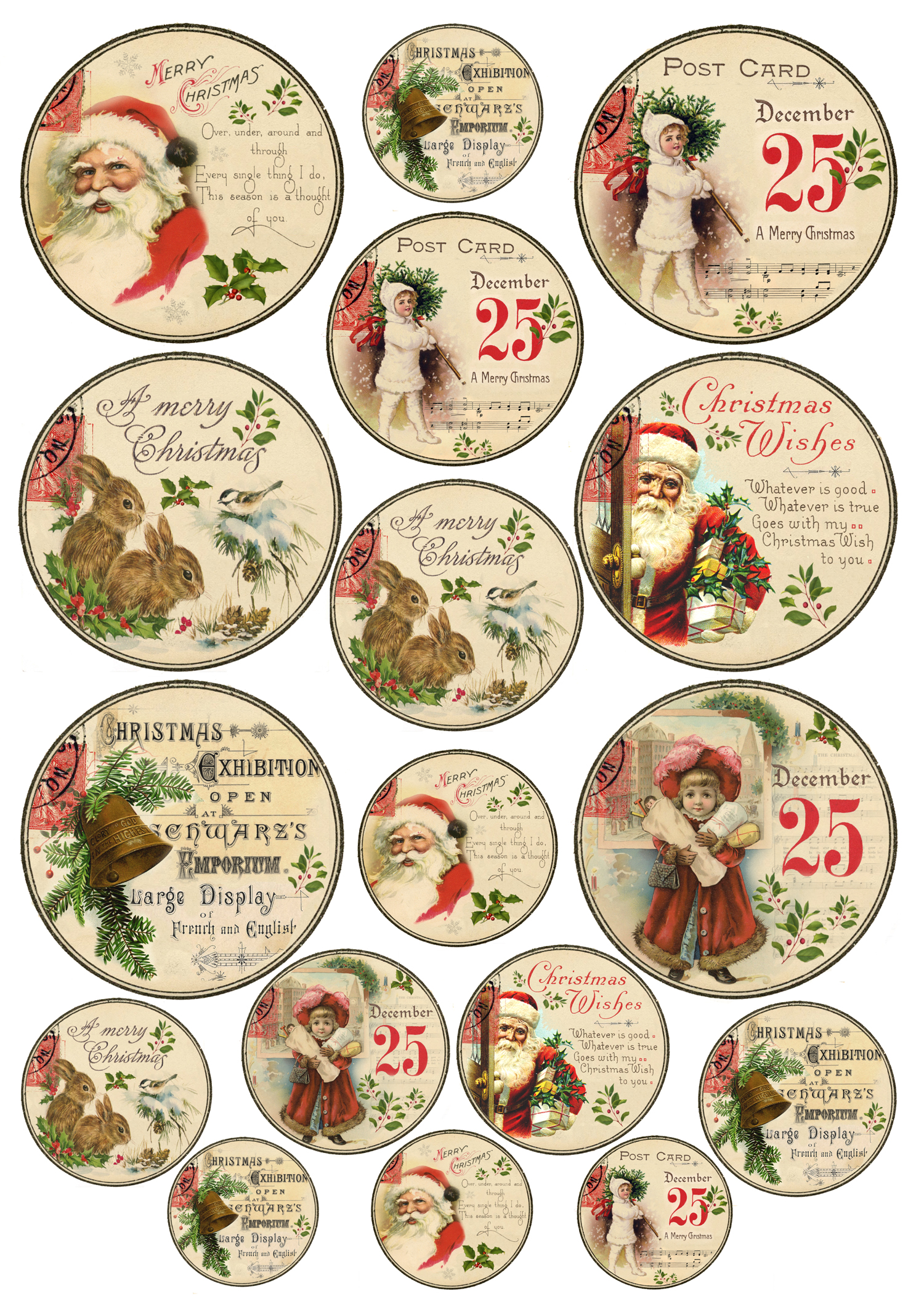 printable vintage gift tags christmas
