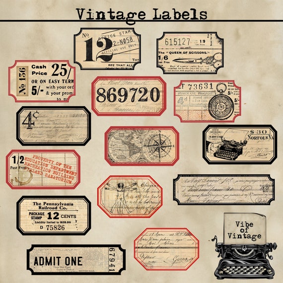printable vintage labels pinterest