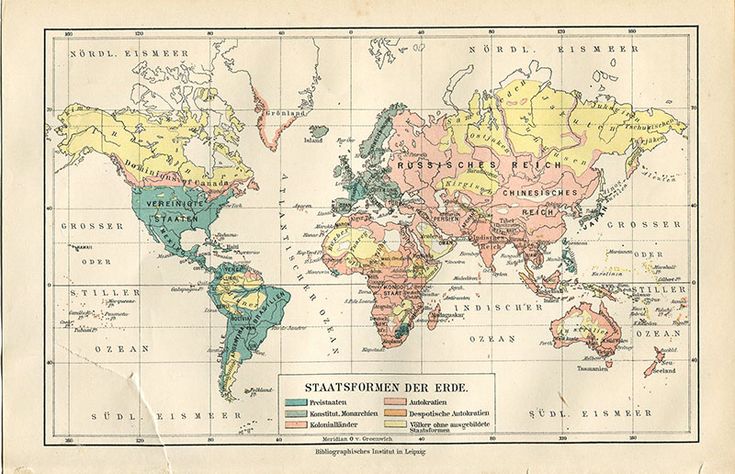 printable vintage map of the world