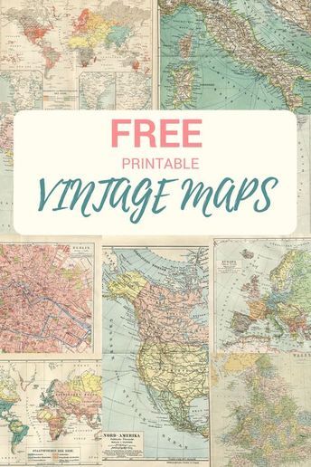 Wonderful Free Printable Vintage Maps To Download