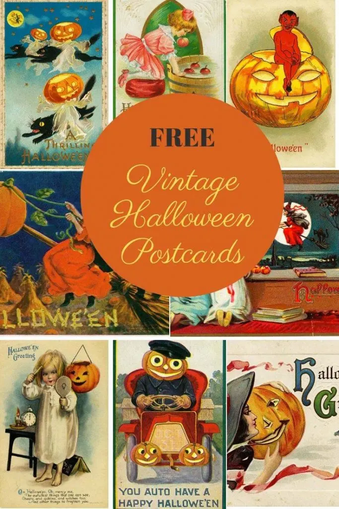 Charming Free Vintage Halloween Postcards To Download - Picture ...