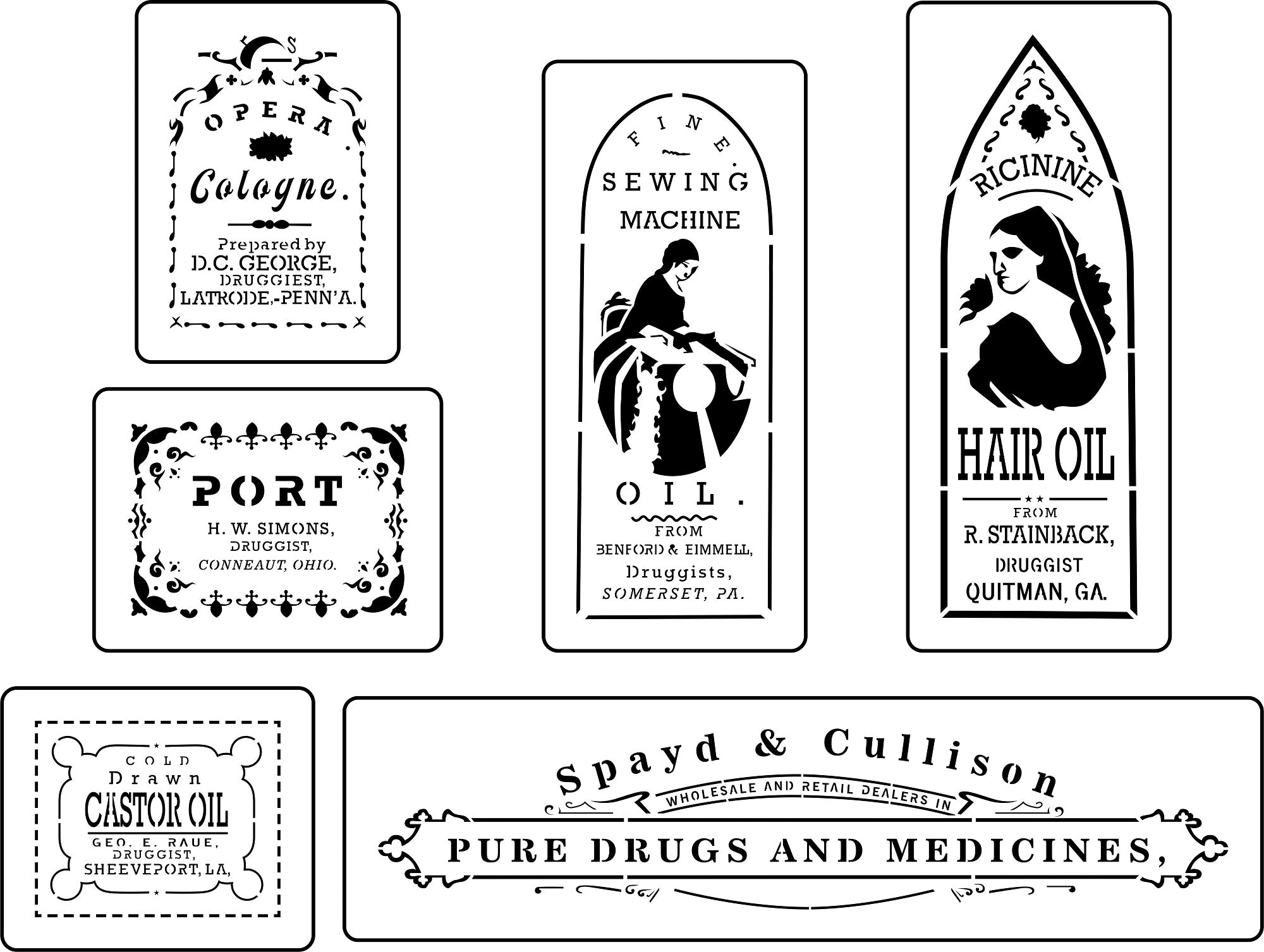 printable vintage stencils