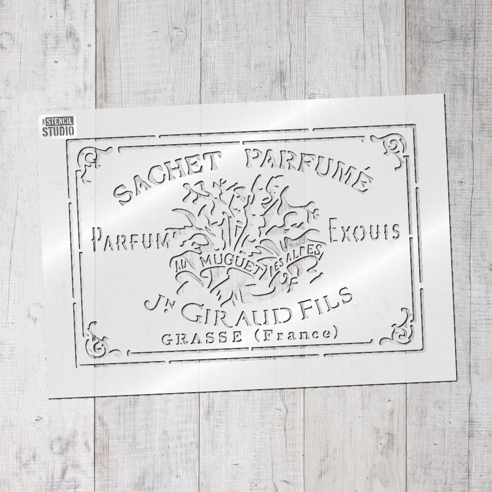 Sachet Parfume Vintage Stencil