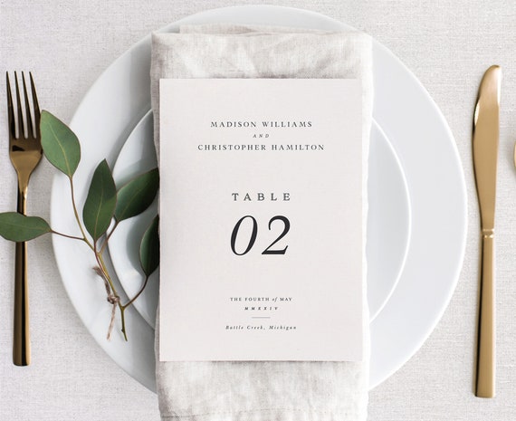 printable vintage table numbers