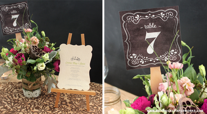 printable vintage table numbers