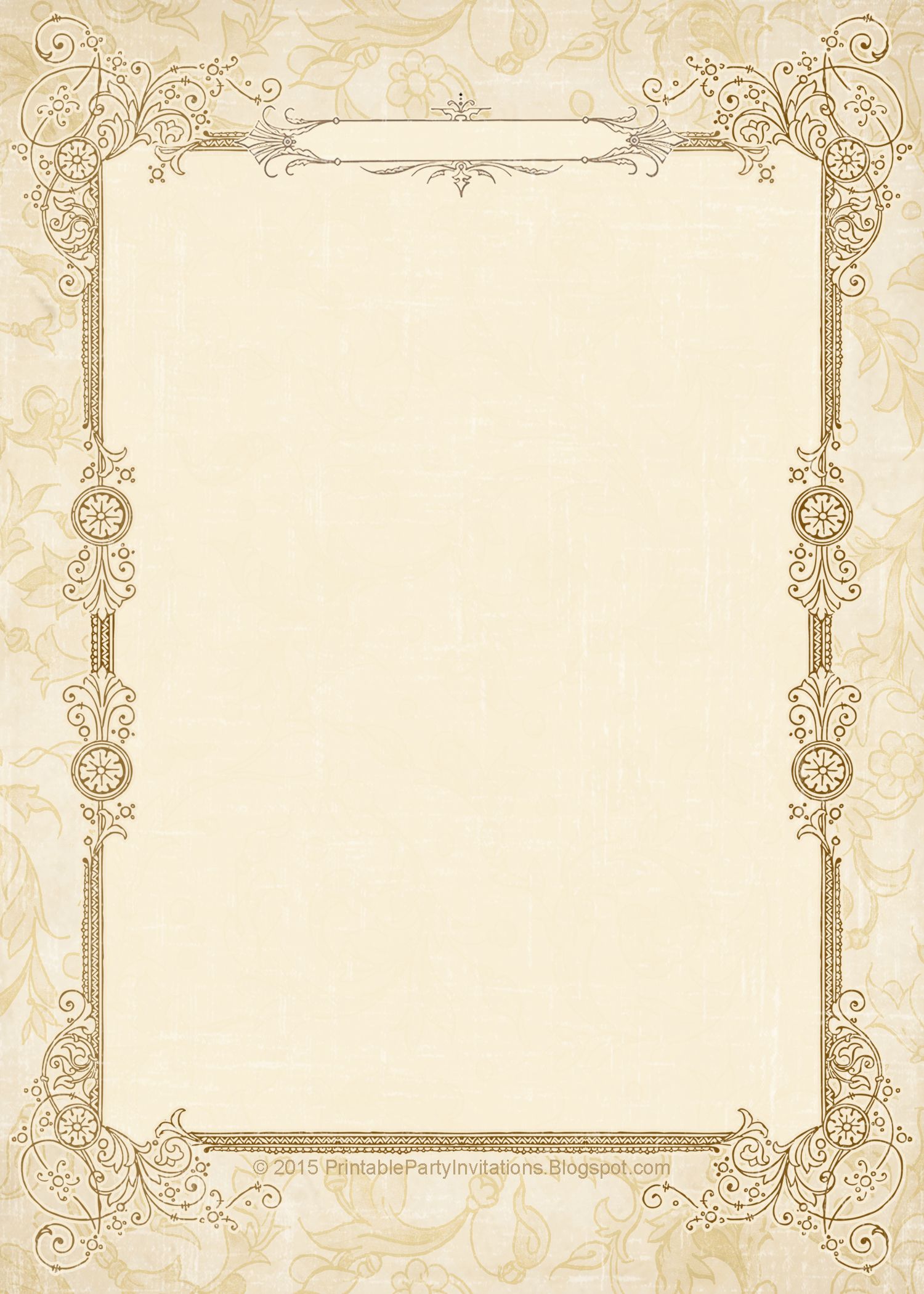 FREE Printable Vintage Wedding Invitations