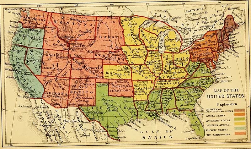 Wonderful Vintage Maps Of The United States Copyright Free ...