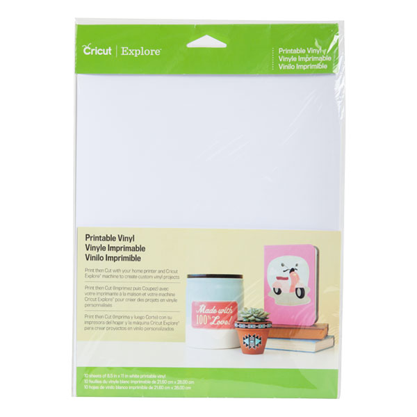 Cricut Printable Vinyl - 10 Sheets for Custom Stickers + More