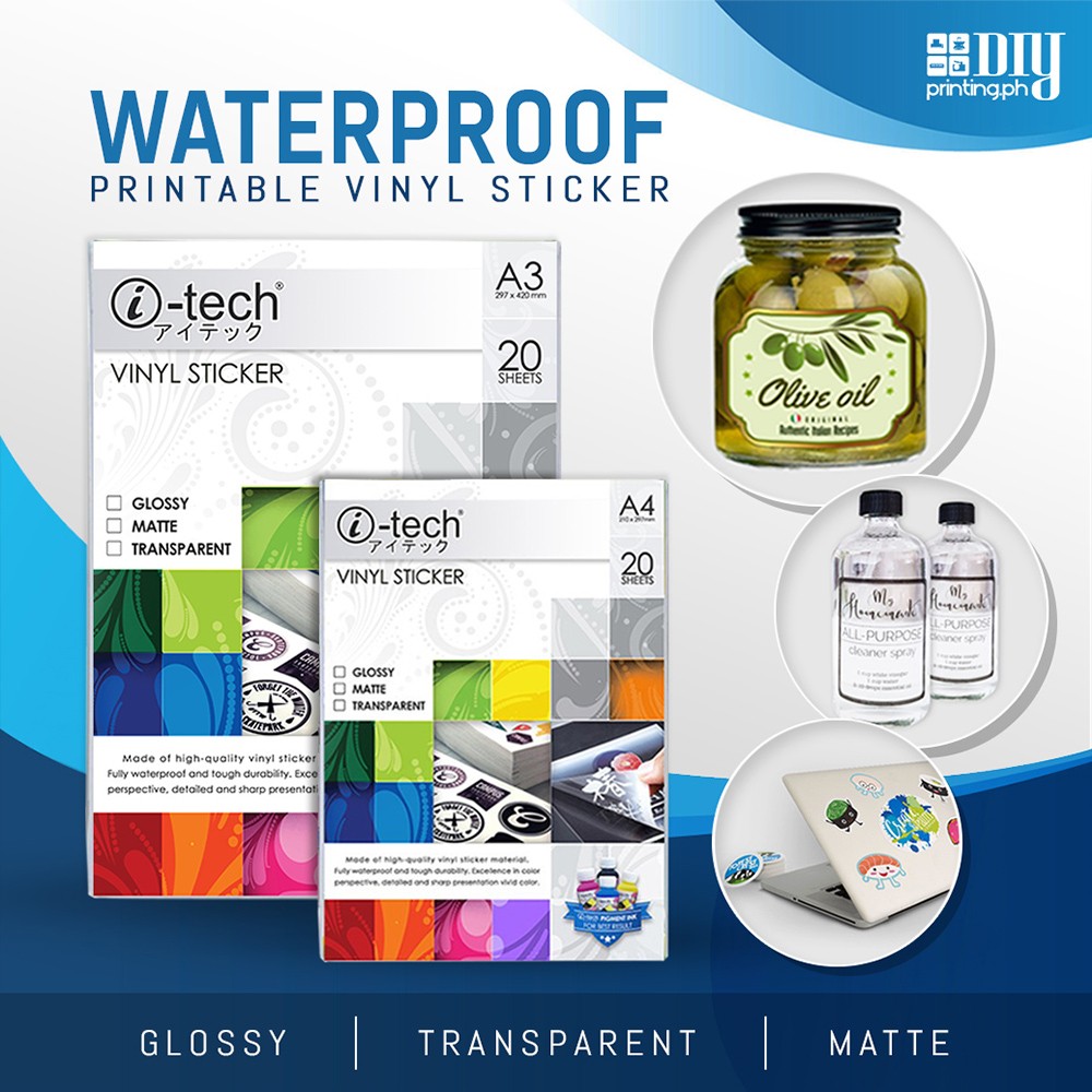 Amazon.com : Premium Printable Vinyl Sticker Paper for Inkjet ...