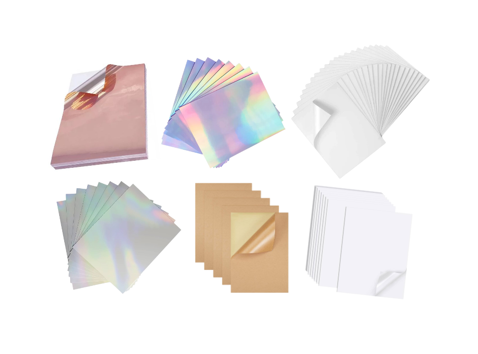 20sheets/50sheets Holographic A4 Size 8.26 X 11.7inch/21x29.7cm Printable  Holographic Vinyl Sticker Paper Quick Dry Waterproof Sticker Rainbow Vinyl  Sticker Paper For Inkjet Printer DIY Tear Resistant