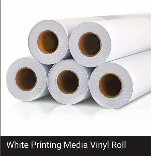 PVC White Printing Media Vinyl Roll, Packaging Type: Round, Size ...