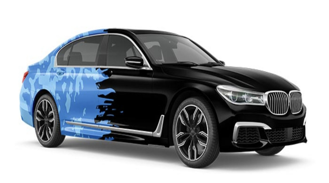 GMT Printable Vinyl Splash in blue and black Digital Print Car ...