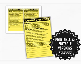 Fake Parking Ticket Template Printable Parking Ticket Citation ...