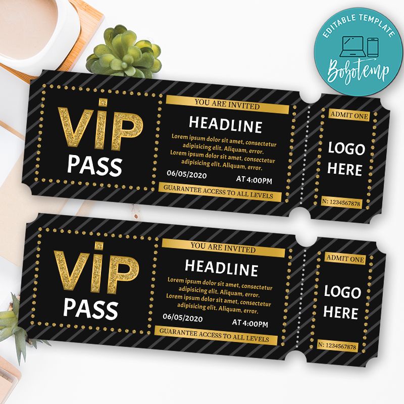 printable-gold-vip-pass-admission-ticket-template-diy-bobotemp-worksheets-library for Free Printable Backstage Pass Template Printable Gold Vip Pass Admission Ticket Template DIY | Bobotemp - Worksheets Library for Free Printable Backstage Pass Template