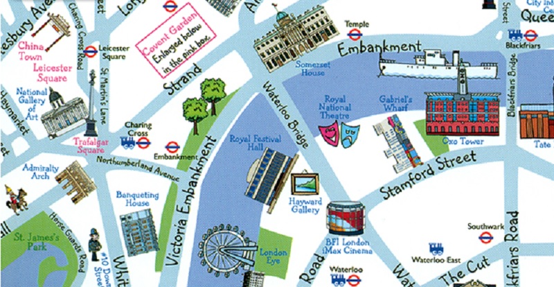 London Maps Top Tourist Attractions Free Printable City 