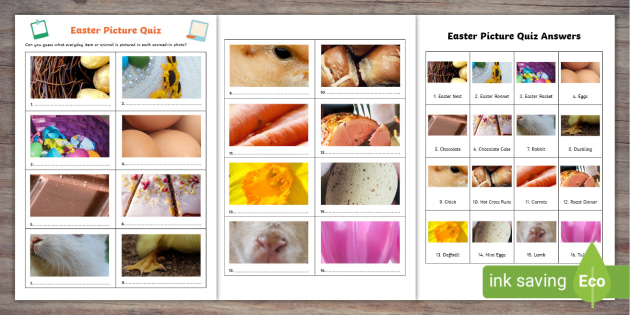 Printable Easter Picture Quiz | Twinkl Party (teacher made)